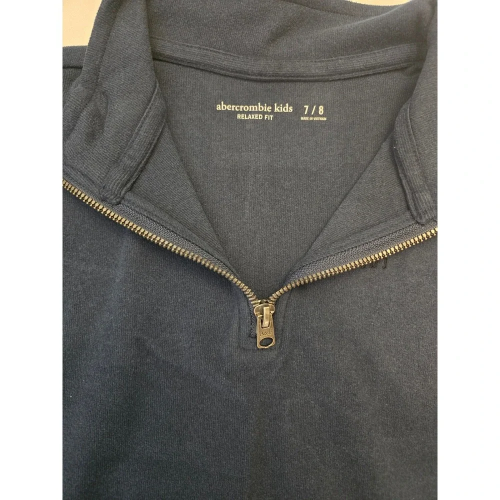 Abercrombie Kids Preppy Basic Quarter-Zip Pullover Youth Size 7/8